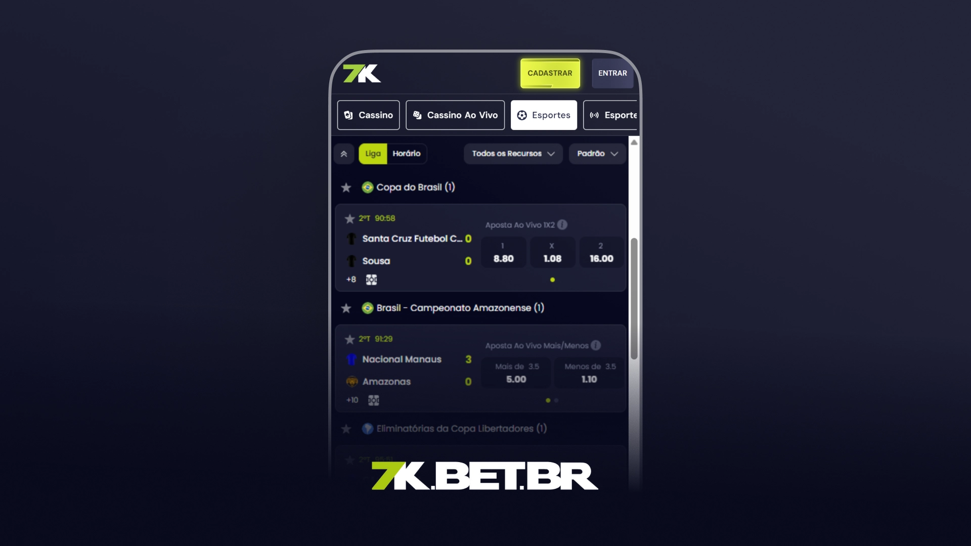 imagem Futebol ao Vivo 7kbet