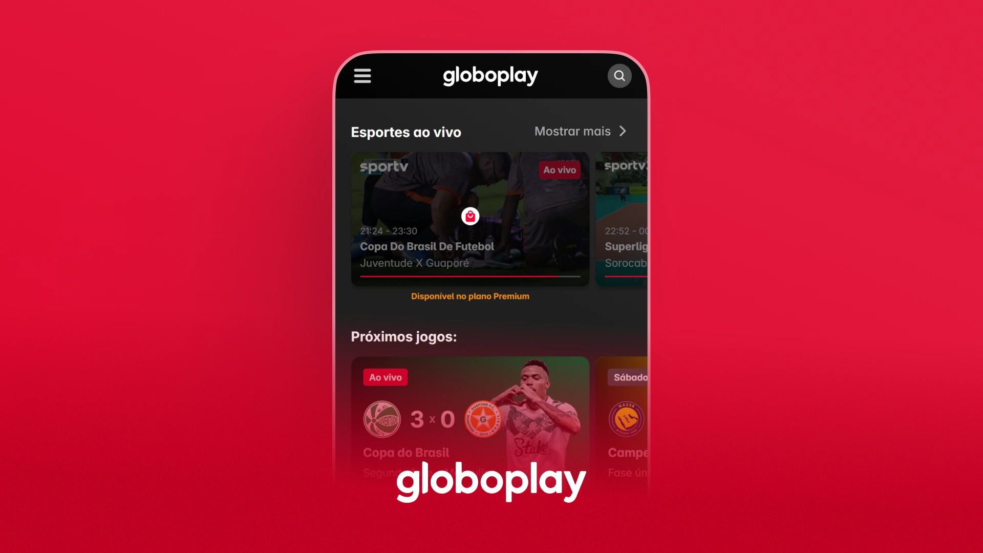 imagem Futebol ao Vivo Globoplay