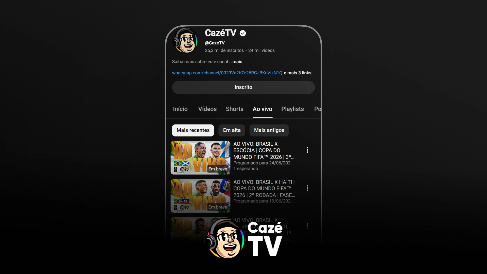 imagem Futebol ao Vivo cazetv