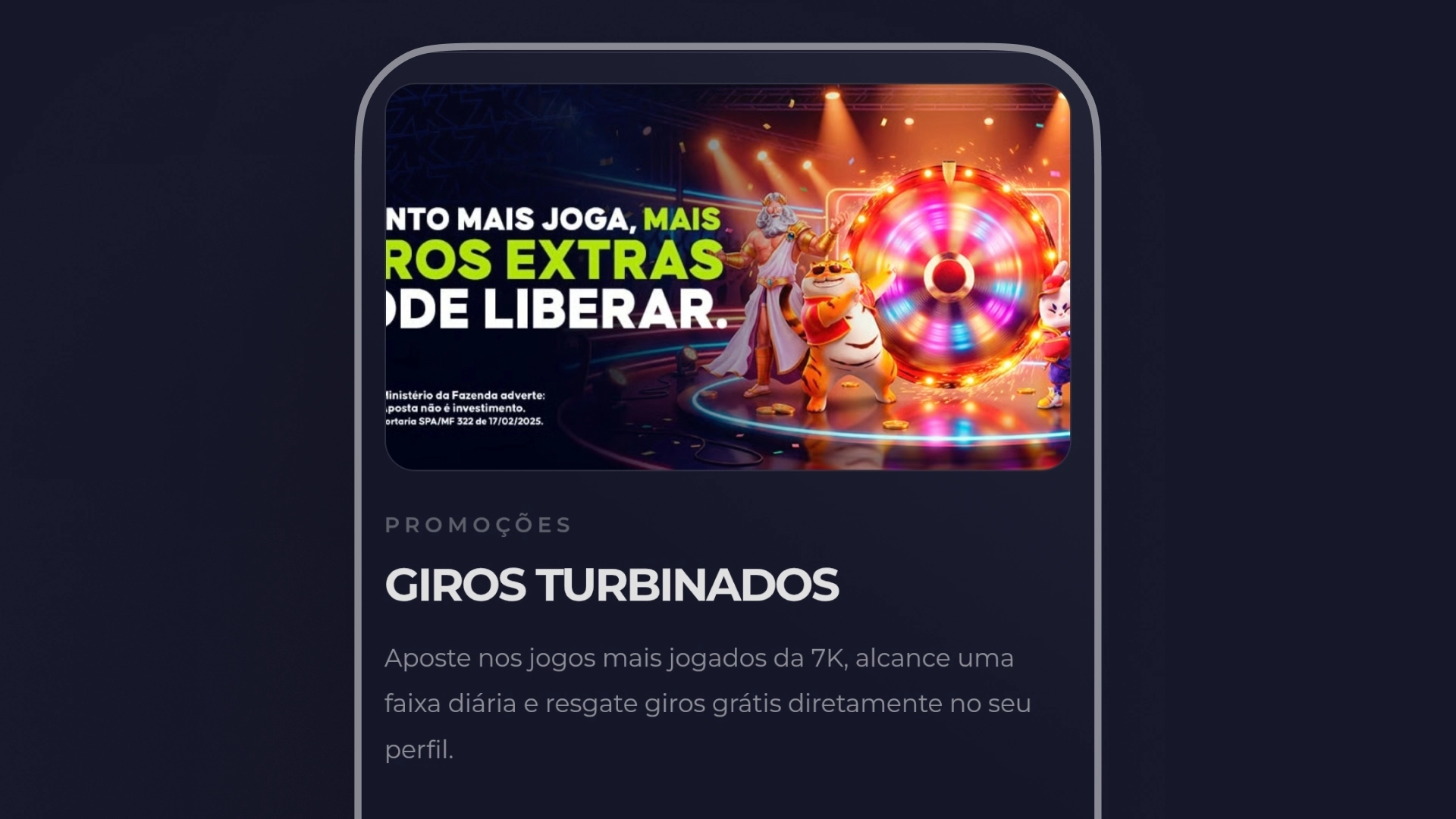 imagem bonus 7kBet giros_turbinados