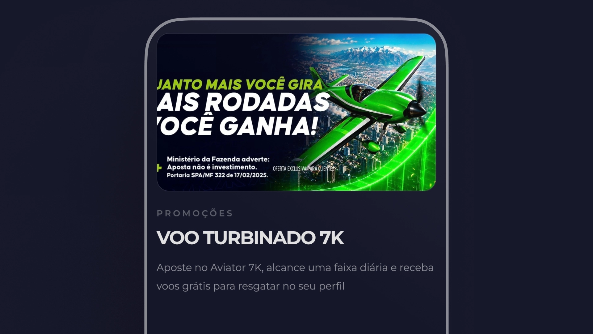 imagem bonus 7kBet voo_turbinado