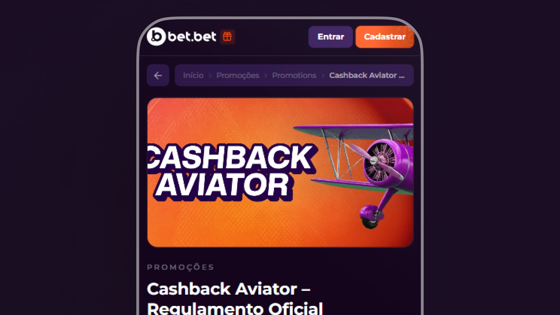 Bônus Bet.Bet: Cashback Aviator