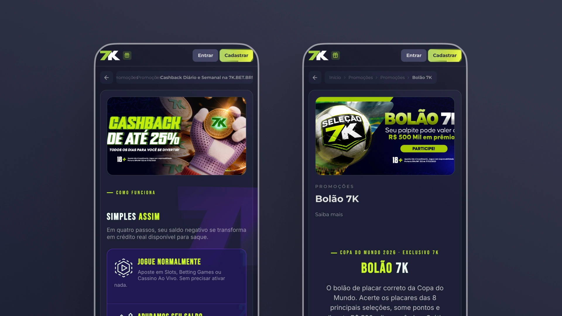 imagem captura de tela app 7KBet