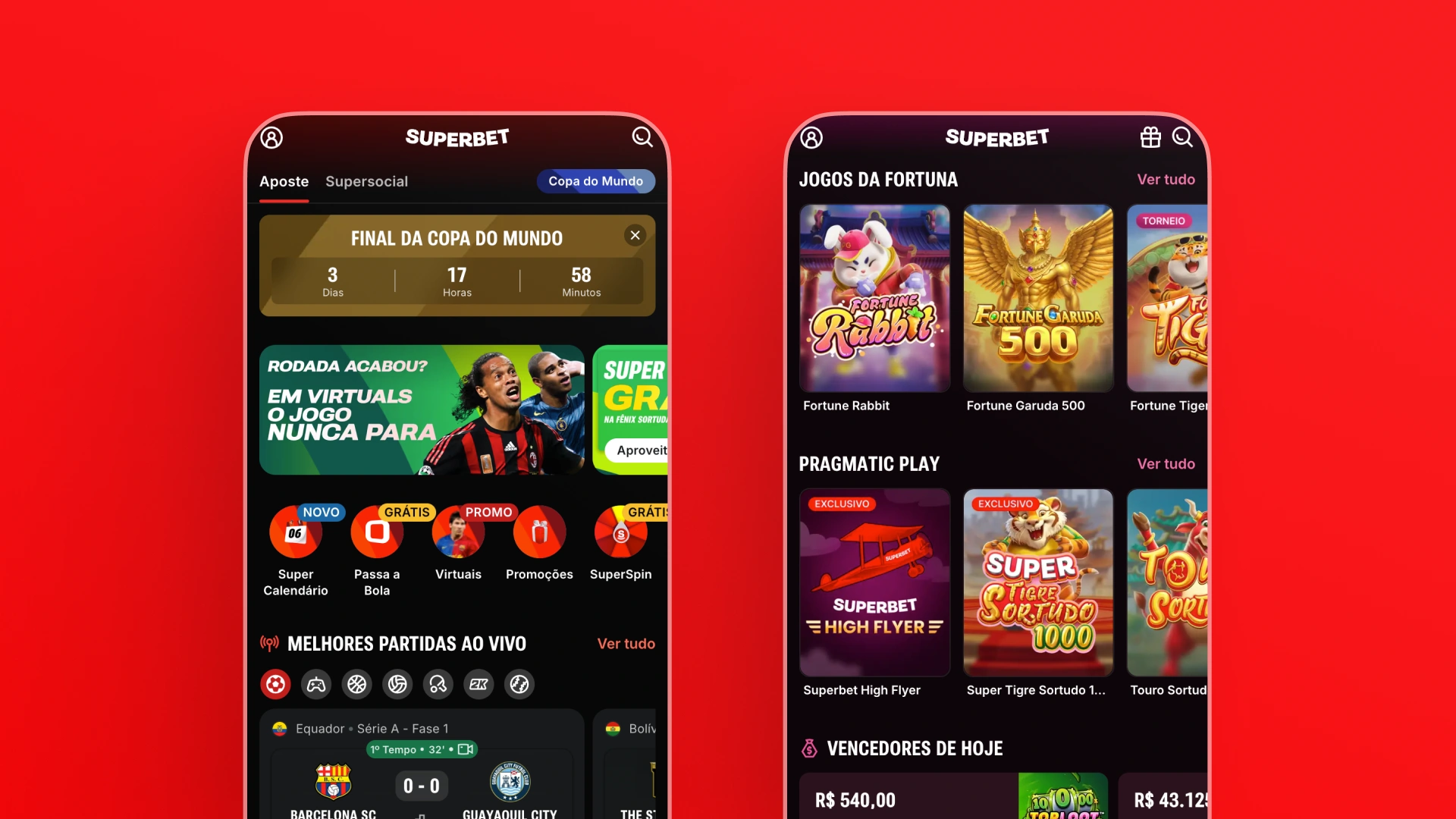 imagem captura de tela app Superbet