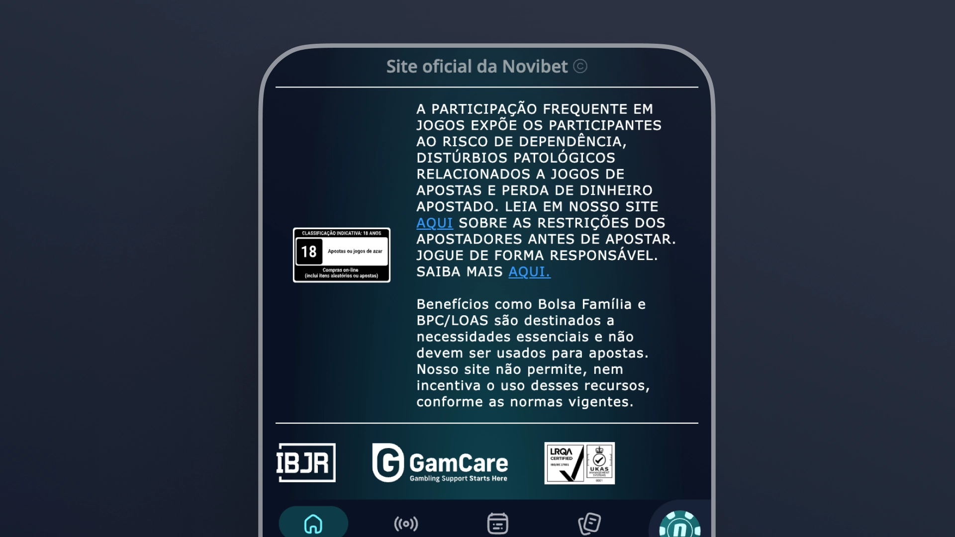 imagem licença Novibet