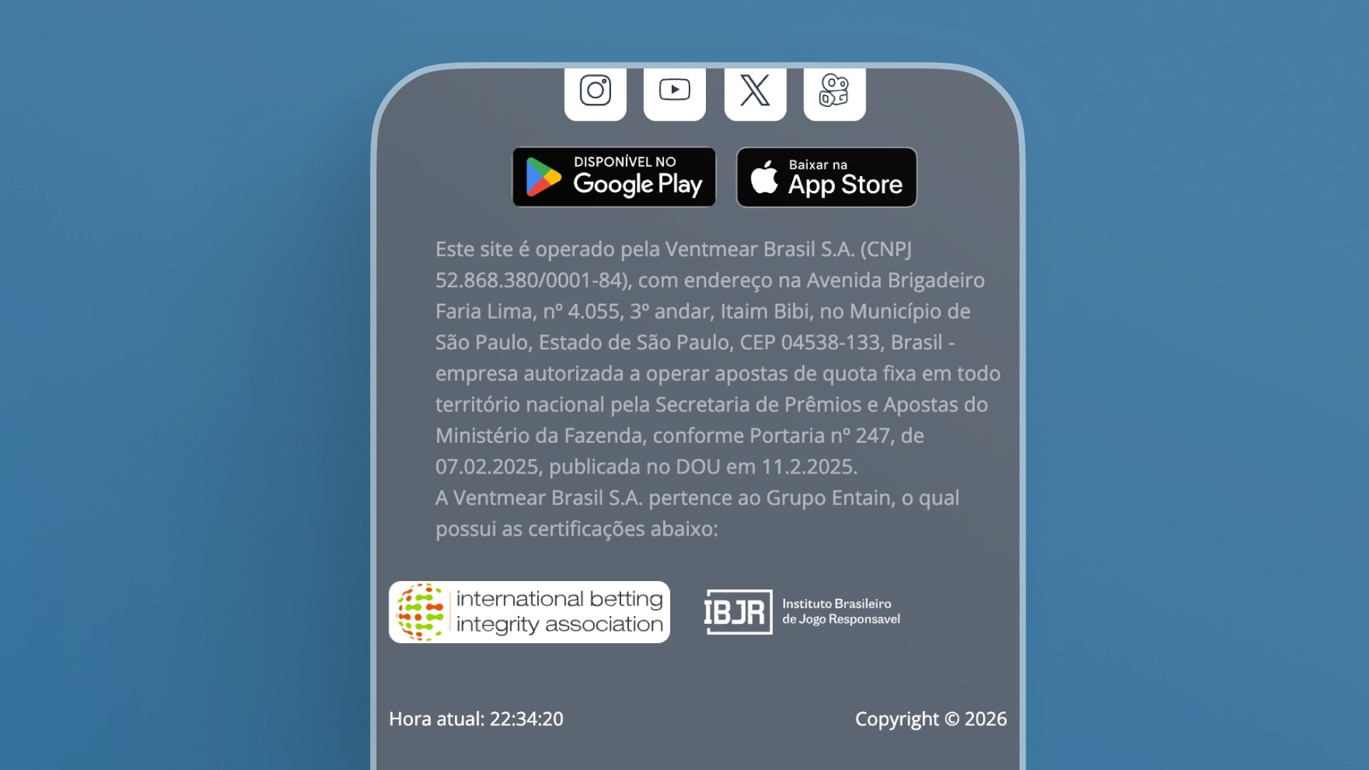 imagem licença Sportingbet