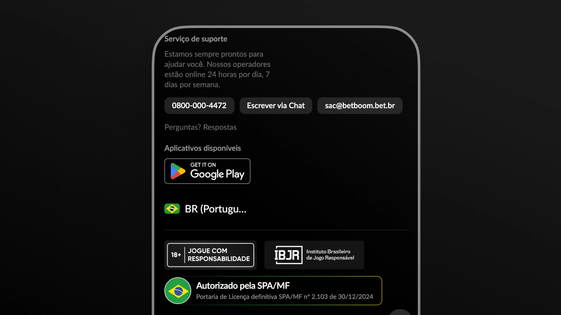 imagem licença betboom
